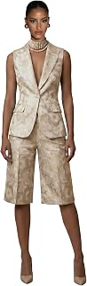 Jacquard Womens 2 Piece Outfits Summer Sleeveless Blazer Vest Shorts: Jacquard Weave and Production Notes