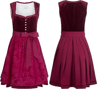 Women Dirndl Set Burgundy Velvet Oktoberfest No Blouse: Jacquard Weave and Production Notes