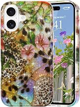 for iPhone 17 Case Glitter Cute Floral Girly y2k Cheetah,Leopard: Print Design and Production Notes