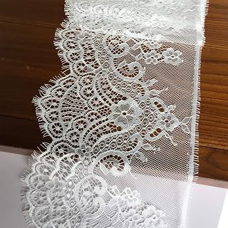 Eyelash Lace Fabric with Floral Pattern 7 Inches Wide Lace Trim Ribbon 120 Inches for Sewing,Decorating, Floral Designing and Crafts - 640: Fabric Sourcing and Quality Notes