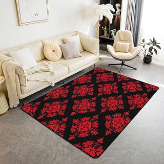 jejeloiu Jacquard Damask Living Room Rugs for Bedroom for Kids Boys Girls,Area Rug 5x7,Luxury Royal Jacquard Decor Carpet,Boho Style Indoor: Jacquard Weave and Production Notes