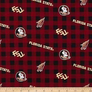 NCAA Florida State Seminoles Seminoles Buffalo Plaid Cotton, Fabric by the Yard: Fabric Sourcing and Quality Notes
