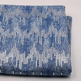 Blue Sequin Denim Fabric,59 Inch Width,10oz Weight,Embroidery,Washed Finish Slightly Springy for Retro Clothing,DIY Sewing,Jackets,Jeans,Bag (2: Fabric Sourcing and Quality Notes