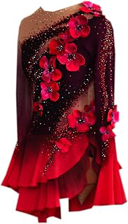 Figure Skating Dress, Performance Costume with Crystals, Purple Ombre (US, Numeric Height: Ombre Dyeing and Production Notes
