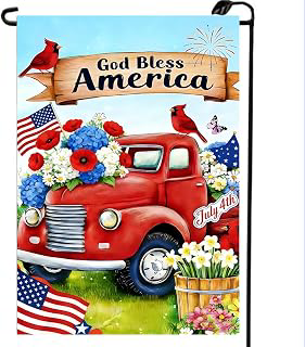 4th of July Garden Flag 12x18 Double Sided for Outside Burlap: Fabric Sourcing and Quality Notes