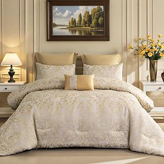 ALPHA HOME Jacquard King Size Comforter Set Bedding Set OEKO-TEX Certified: Jacquard Weave and Production Notes