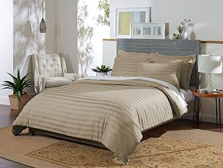 King Duvet Cover by Pure Bamboo, 3 Piece Set, Genuine 100% Organic Viscose Derived from Bamboo, Luxuriously Soft and Cooling, 2 Pillowcases: Jacquard Weave and Production Notes