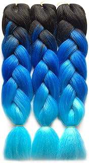 Synthetic Jumbo Braiding Hair Ombre Braids Hair Extensions 24Inch: Ombre Dyeing and Production Notes