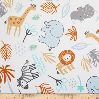 Shannon Minky Cuddle Jungle Friends Dusty Blue, Fabric by The Yard: Fabric Sourcing and Quality Notes