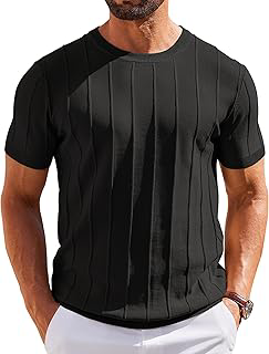 Men's T-Shirts Short Sleeve Crewneck Knit Shirts Summer Ribbed Textured Tee Shirts: OEM Production and Sizing Notes