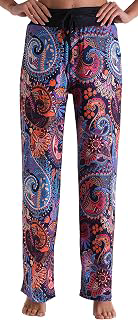 Women's Comfy Pajamas Drawstring Stretch Floral Print Long Wide Leg Lounge Pants: Print Design and Production Notes