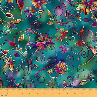 Erosebridal Gradient Boho Upholstery Decor Floral Flowers Soft: Print Design and Production Notes