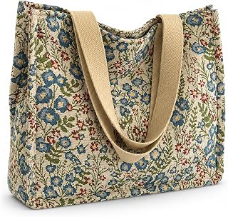 Canvas Tote Bag for Women, Floral Reusable Shoulder Bag Ladies Cute Cloths Handbags for Work Travel: Print Design and Production Notes