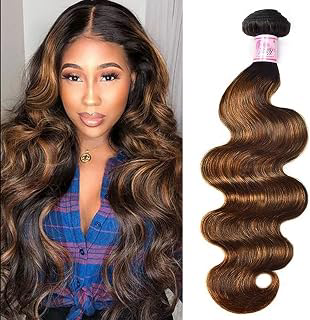 Beauty Forever #FB30 Color Brazilian Body Wave Hair Weave, 12Inch One Bundle Highlight Ombre Color Unprocessed Virgin Remy Human Hair Extension: Ombre Dyeing and Production Notes