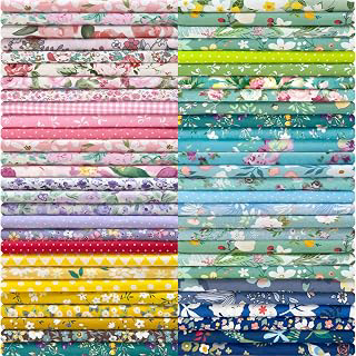 Aubliss 50pcs 100% Cotton Fabric Bundle 10