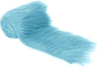 FabricLA Baby Blue Shaggy Plush Faux Fur Strips - Craft Fur for Gnomes, Cosplay, and DIY Projects | 2