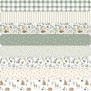 Tigeen 8 Pcs Fat Quarters Fabric Bundles, Sage Green Woodland Animal: Fabric Sourcing and Quality Notes