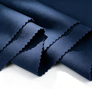 Luminea Navy Blue Scuba Knit Fabric by The Yard, 260GSM 63