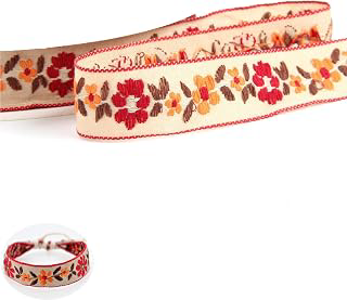 3 Yard Jacquard Ribbon Trim Floral Wired Edge Ribbon 2cm Width Flower Pattern Emobridered Woven Fabric Sewing Ribbons Trims for Wedding Dress: Jacquard Weave and Production Notes