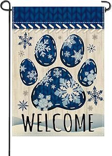 Artofy Welcome Winter Dog Cat Paw Prints Small Decorative Garden Flag: Fabric Sourcing and Quality Notes