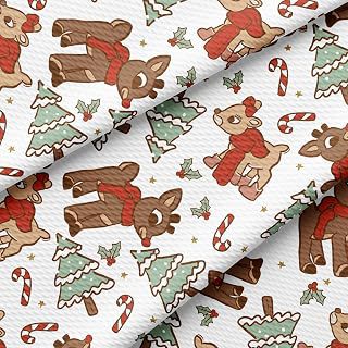 Christmas Bullet Textured Fabric By the Yard Floral Stretch Liverpool - 1 Yard Thick Knit Jersey Fabric for Bows Clothes Sewing (AA938): Fabric Sourcing and Quality Notes