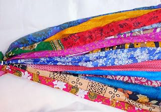 21 Yards Unstitched Recycled Sari Silk Yarn Ribbon Tassels 21 Strips SKEINS Shades Recycled Journal Scrapbook Craft Project Decor DS360 (21 YDS: Jacquard Weave and Production Notes