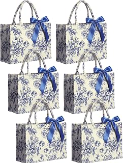 Sanwuta Blue White Tote Bags with Bow, Bridesmaid Gift Bags: Print Design and Production Notes