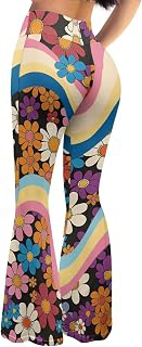 Women's Flare Leggings High Waisted Bell Bottom Yoga Pants for Women Girl Tummy Control Wide Leg Trousers Sweatpant: Print Design and Production Notes