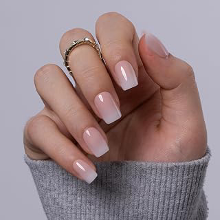CurvLife Short Square Ombre Design Press On Nails, First Crush Apricot: Ombre Dyeing and Production Notes