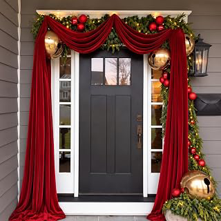 Remagr 2pcs 39.5ft Total Velvet Christmas Garland Burgundy Red Porch Fabric: Fabric Sourcing and Quality Notes