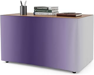 8Ft Table Skirt, Purple Grey Ombre Table Skirt for Rectangle Tables & Round Tables, Decorative Desk Skirts, Farmhouse Gradient Minimalist Party: Ombre Dyeing and Production Notes