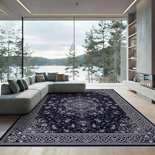 9'x12' Midnight Blue Jacquard Textured Washable Area Rug: Jacquard Weave and Production Notes