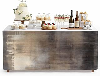 6Ft Table Skirt, Brown Ombre Table Skirt for Rectangle Tables & Round Tables, Decorative Desk Skirts, Oil Painting Art Abstract Modern Party: Ombre Dyeing and Production Notes