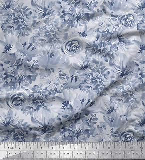 Soimoi Cotton Canvas Gray Fabric - by The Yard - 56 Inch Wide - Rose & Peony Flower Textile - Romantic and Delicate Patterns for Trendy Projects: Fabric Sourcing and Quality Notes
