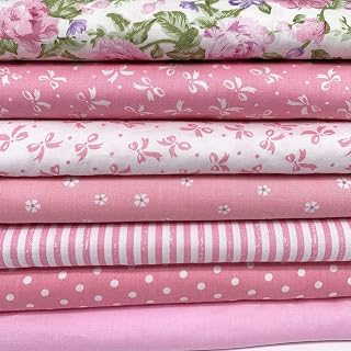 Cotton Fabric DIY Making Supplies Quilting Patchwork Fabric Fat Quarter Bundles DIY for Quilting Cotton Patchwork Cushions (Peony, 9.8