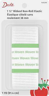Dritz 9303W Ribbed Non-Roll Woven Elastic, White, 1-1/2-Inch by 1-Yard: Fabric Sourcing and Quality Notes