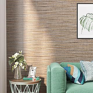 FunStick Grasscloth Wallpaper Peel and Stick Grass Cloth Fabric Wall Paper Self Adhesive Brown Fabric Contact Paper for Cabinets Waterproof: Jacquard Weave and Production Notes