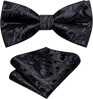 Bow Ties for Boys Pre-Tied Silk Kids Bow Tie Adjustable Boys Bowties with Pocket Square Set for Wedding Party: Jacquard Weave and Production Notes