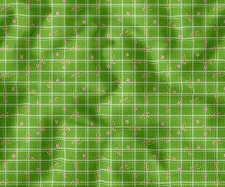 Soimoi Cotton Canvas Green Fabric - by The Yard - 42 Inch Wide - Check & Pink Flower Floral Fabric - Playful and Chic Fusion for Stylish Crafts: Fabric Sourcing and Quality Notes