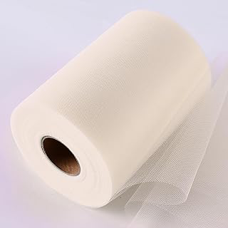 Ivory Tulle Fabric Rolls 6 Inch by 100 Yards (300 feet) Tulle Roll for DIY Tutu Skirt Baby Shower Birthday Party Wedding Decorations Crafts: Ombre Dyeing and Production Notes