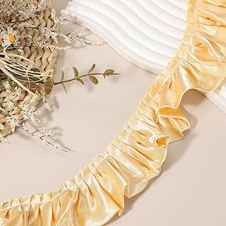 uxcell 11 Yards 3D Pleated Chiffon Lace Trim 2