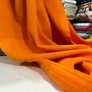 Orange Double Layer Cotton Muslin Fabric, Clothing Fabric, Summer Fabric, Dress Fabric(140cm/1.53 Yards/55 inches): Fabric Sourcing and Quality Notes