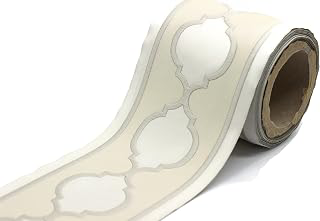 3.8 Yard Spool 3.93 inches Light Grey Beige Embroidered Drapery Trim Jacquard Ribbon for Your Drapes Curtains Drapery Banding Trim Tape V1 186: Jacquard Weave and Production Notes