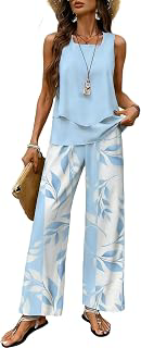 Women Sleeveless Vest Top Outfits Wide Leg Pants Set for Sumemr: OEM Production and Sizing Notes