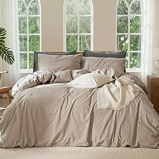 100% Linen Duvet Cover, Soft 3pcs Bedding Set with Zipper Closure, Natural Texture, Breathable for Hot Sleeper,Comforter Not Included(Flax: Jacquard Weave and Production Notes