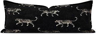 Decorative Lumbar Pillow Cover 14x36, Double Sided Cheetah Pattern Jacquard Embroidered Long Pillow Cover, Anthropology Pillowcase for Bed Couch: Jacquard Weave and Production Notes
