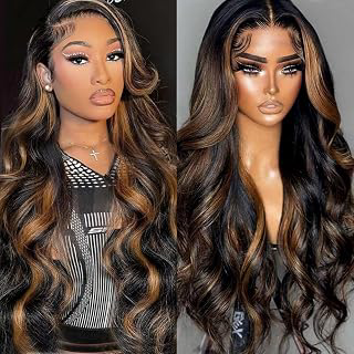 30 Inch 1B/30# Ombre Highlight 13X6 Body Wave Lace Front Wig Human Hair: Ombre Dyeing and Production Notes