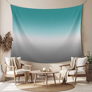 Chees D Zone Wall Hanging Tapestries Ombre Turquoise and Grey Throw Tapestry Art Home Decor Abstrat Art Tapestry for Bedroom/Living Room/Sofa: Ombre Dyeing and Production Notes