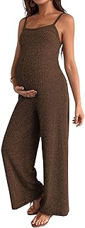 BLENCOT Maternity Ribbed Jumpsuit Stretchy One Piece Wide Leg Romper: OEM Production and Sizing Notes