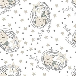 Flannel Baby Dreams Teddy Bear Fabric by Springs Sold by The Yard: Fabric Sourcing and Quality Notes